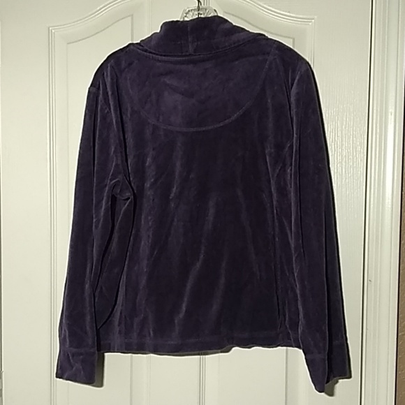 FINAL MARKDOWN LADIES' White Stag Velour Zip Front Jacket xl - Picture 6 of 6